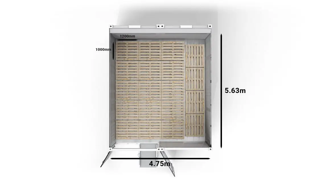 19 UKパレット（20フィート Arctic SuperStore・2区画）