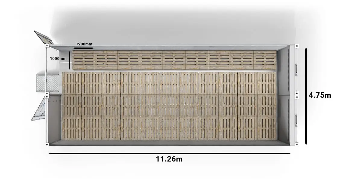 42 UKパレット（40フィート Arctic SuperStore・2区画）