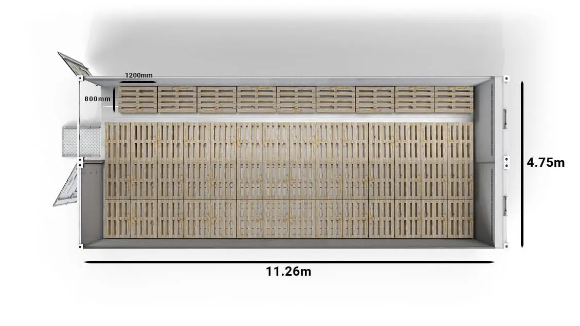 51 ユーロパレット（40フィート Arctic SuperStore・2区画）