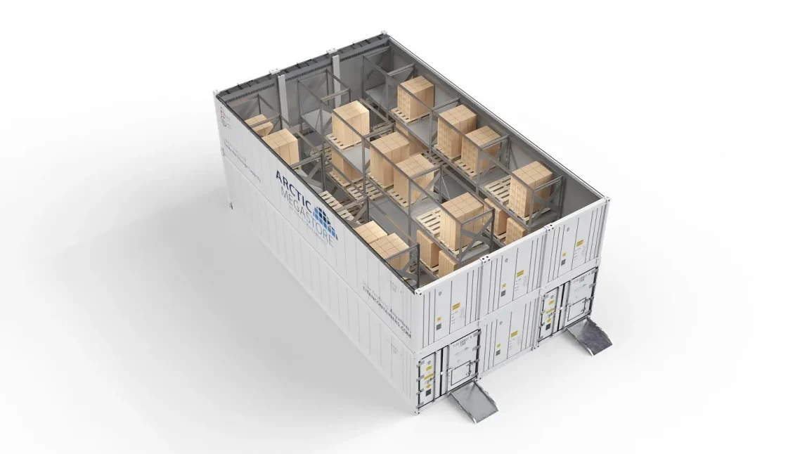Arctic_MegaStore_3-Bay_Top-angled_shelving